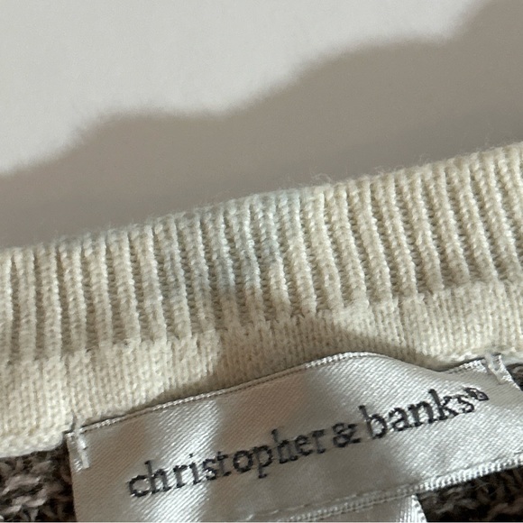 Christopher & Banks Layered Look V-Neck Sweater Size Large - Picture 5 of 9